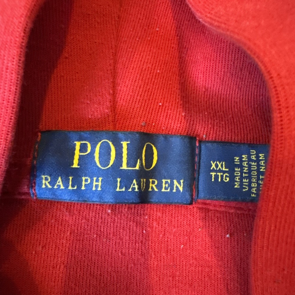 Ralph Lauren Polo Red Full Zip Up Sweatshirt XXL No Laces - Picture 3 of 6